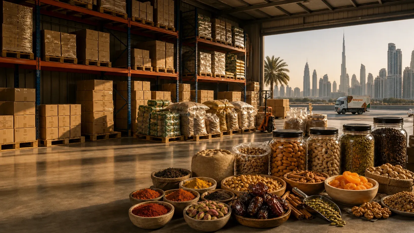 Bettergrow food distribution warehouse in Dubai